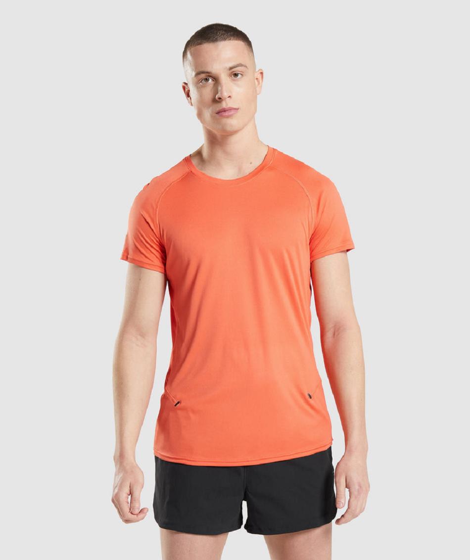 T Shirts Gymshark Speed Evolve Hombre Naranjas | CO 3448RVD